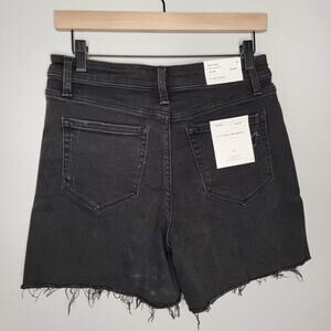 Flying Monkey Black Denim Jean Shorts Cutoffs Midi High Rise Sz 28 NEW Stretch